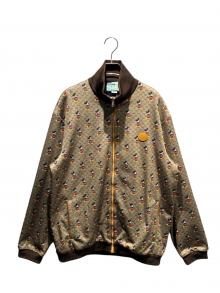 GUCCI×DISNEY（グッチ×ディズニー）の古着「ミッキー総柄ジップアップジャケット」｜ブラウン