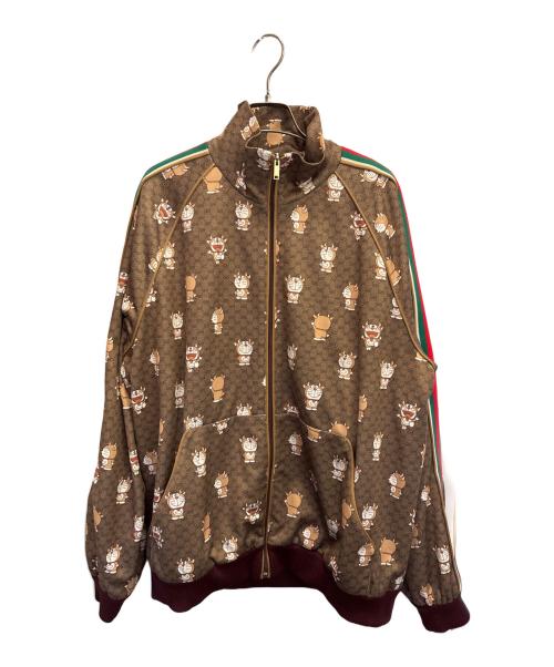 GUCCI（グッチ）GUCCI (グッチ) ドラえもん (ドラエモン) GGジップアップジャケット ブラウン サイズ:Lの古着・服飾アイテム