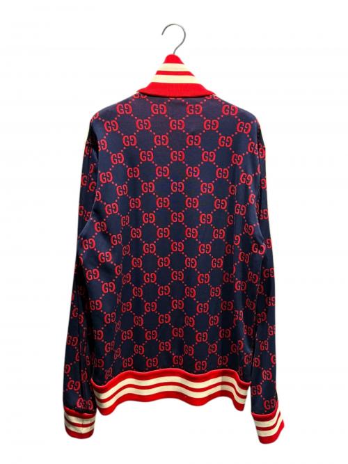 GUCCI（グッチ）GUCCI (グッチ) GGジャガードコットンジャケット/GG Jacquard Cotton Jacket ネイビー サイズ:XLの古着・服飾アイテム