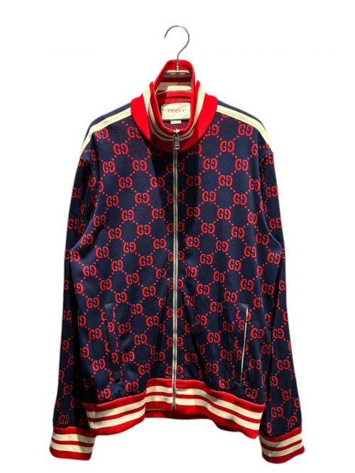 GUCCI（グッチ）GUCCI (グッチ) GGジャガードコットンジャケット/GG Jacquard Cotton Jacket ネイビー サイズ:XLの古着・服飾アイテム