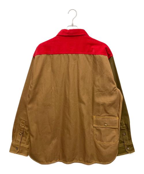 MARNI（マルニ）MARNI (マルニ) CarHartt (カーハート) WIP Bio Cotton Colur-Block Over shirt ベージュ サイズ:XLの古着・服飾アイテム
