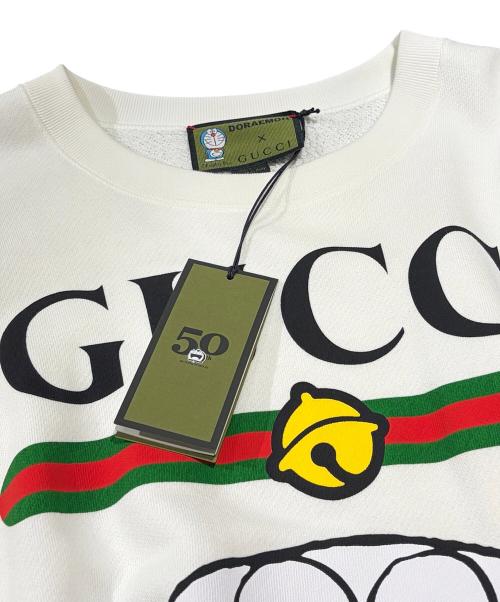 GUCCI（グッチ）GUCCI (グッチ) ドラえもん (ドラエモン) DORAEMON×GUCCI　シェリーラインオーバースウェットシャツ ホワイト サイズ:SIZE Mの古着・服飾アイテム