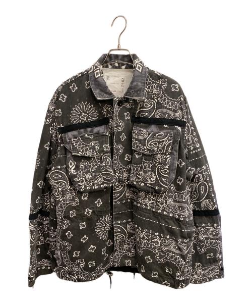 sacai（サカイ）sacai (サカイ) 22SS Bandana Print Blouson/バンダナ プリント ブルゾン グレー サイズ:1の古着・服飾アイテム