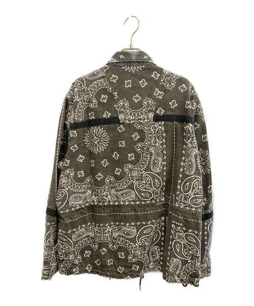 sacai（サカイ）sacai (サカイ) 22SS Bandana Print Blouson/バンダナ プリント ブルゾン グレー サイズ:1の古着・服飾アイテム
