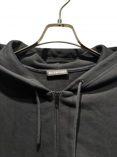 BALENCIAGA（バレンシアガ）BALENCIAGA (バレンシアガ) バックロゴジップパーカー ブラック サイズ:Sの古着・服飾アイテム