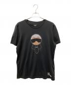 FENDIフェンディ）の古着「プリントTシャツ」｜ブラック