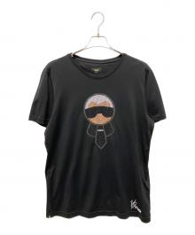 FENDI（フェンディ）の古着「プリントTシャツ」｜ブラック