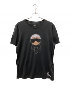 【美品✨】FENDI モンスターメンズ長袖Tシャツ ロンT 中古・古着通販】FENDI (フェンディ) モンスターTシャツ ブラック