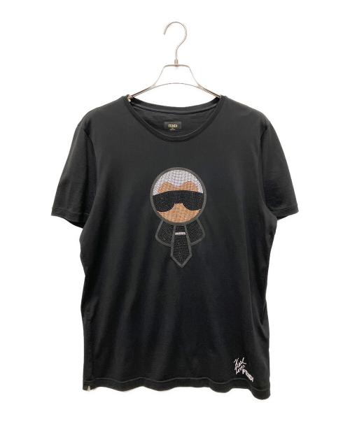 FENDI（フェンディ）FENDI (フェンディ) プリントTシャツ ブラック サイズ:52の古着・服飾アイテム