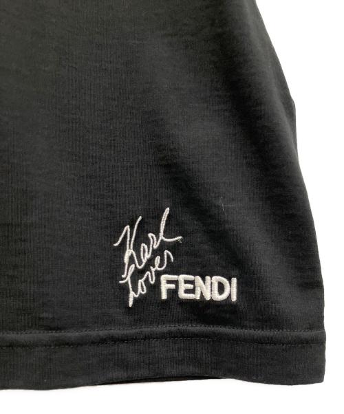 FENDI（フェンディ）FENDI (フェンディ) プリントTシャツ ブラック サイズ:52の古着・服飾アイテム