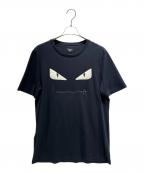 FENDIフェンディ）の古着「ジップデザイン モンスターＴシャツ」｜ブラック