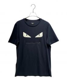 FENDI（フェンディ）の古着「ジップデザイン モンスターＴシャツ」｜ブラック