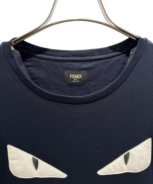 FENDI（フェンディ）FENDI (フェンディ) ジップデザイン モンスターＴシャツ ブラック サイズ:XLの古着・服飾アイテム