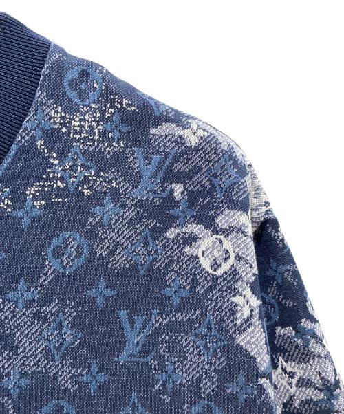 LOUIS VUITTON（ルイ ヴィトン）LOUIS VUITTON (ルイ ヴィトン) モノグラムプリントニットTシャツ ネイビー サイズ:XLの古着・服飾アイテム