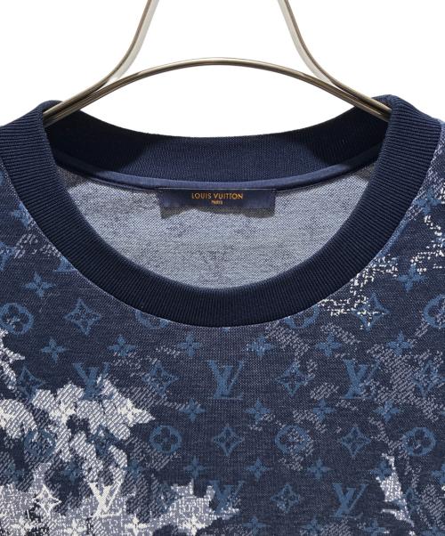LOUIS VUITTON（ルイ ヴィトン）LOUIS VUITTON (ルイ ヴィトン) モノグラムプリントニットTシャツ ネイビー サイズ:XLの古着・服飾アイテム