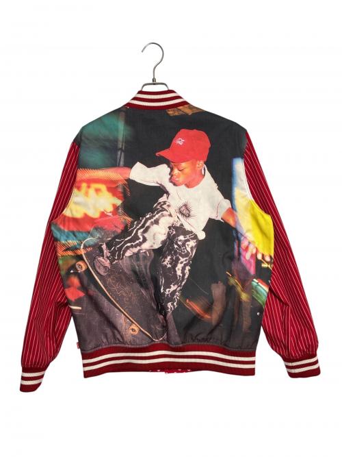 SUPREME（シュプリーム）SUPREME (シュプリーム) COMME des GARCONS (コムデギャルソン) Reversible Varsity Jacket レッド サイズ:Lの古着・服飾アイテム