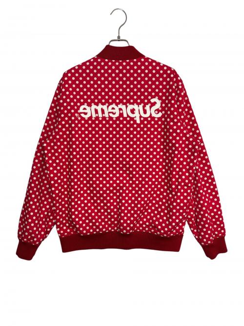 SUPREME（シュプリーム）SUPREME (シュプリーム) COMME des GARCONS (コムデギャルソン) Reversible Varsity Jacket レッド サイズ:Lの古着・服飾アイテム