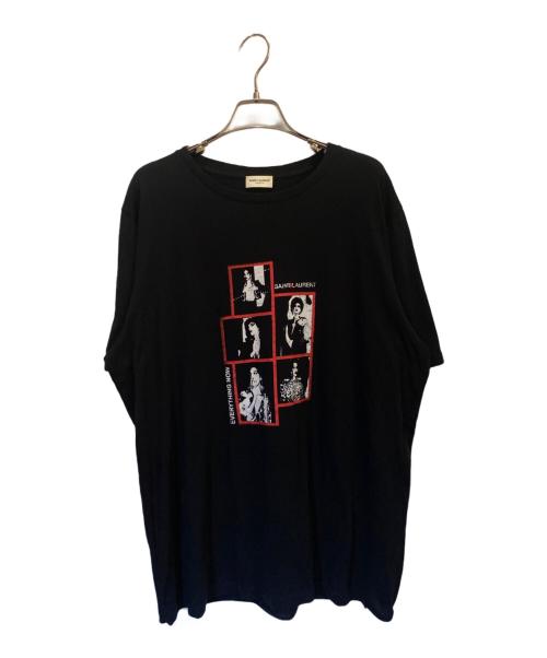 Saint Laurent Paris（サンローランパリ）Saint Laurent Paris (サンローランパリ) プリントTシャツ ブラック サイズ:Lの古着・服飾アイテム