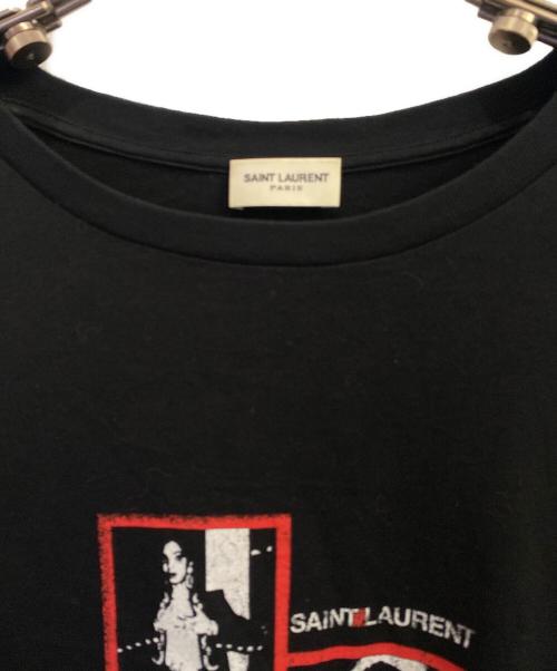 Saint Laurent Paris（サンローランパリ）Saint Laurent Paris (サンローランパリ) プリントTシャツ ブラック サイズ:Lの古着・服飾アイテム