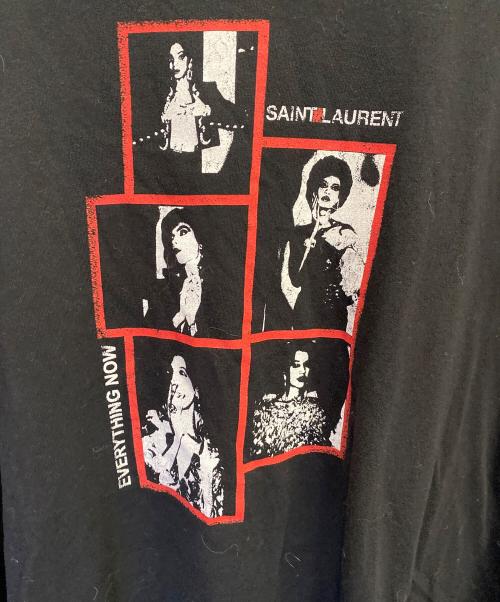 Saint Laurent Paris（サンローランパリ）Saint Laurent Paris (サンローランパリ) プリントTシャツ ブラック サイズ:Lの古着・服飾アイテム