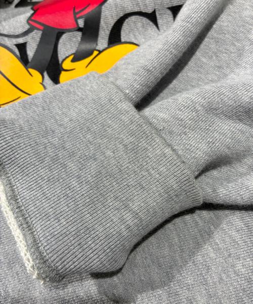 GUCCI（グッチ）GUCCI (グッチ) DISNEY (ディズニー) Mickey Mouse Hooded Sweatshirt ミッキー柄プルオーバーパーカー グレー サイズ:Lの古着・服飾アイテム