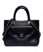 CHANELシャネル）の古着「スモールショッピングバッグ」｜ブラック