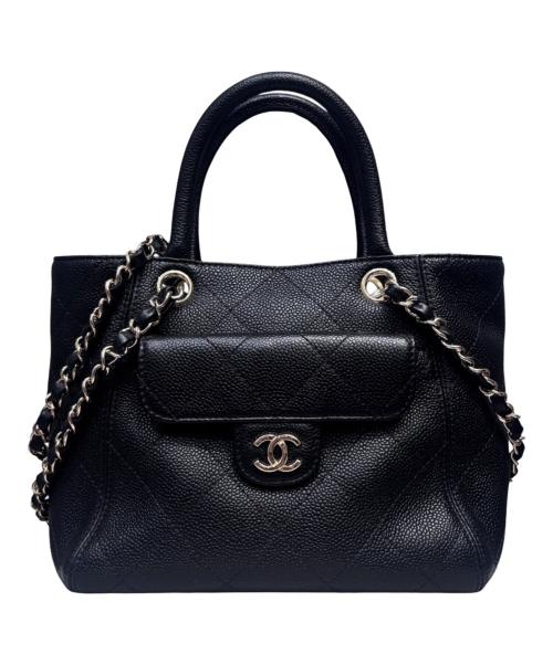 CHANEL（シャネル）CHANEL (シャネル) スモールショッピングバッグ ブラックの古着・服飾アイテム