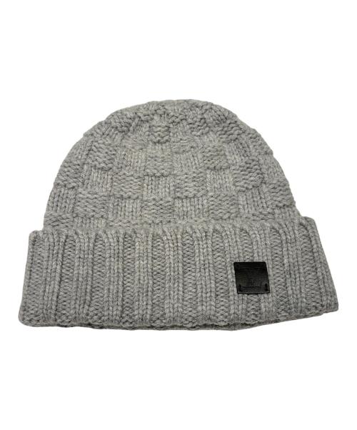 LOUIS VUITTON（ルイ ヴィトン）LOUIS VUITTON (ルイ ヴィトン) ダミエ ボネ・ヘルシンキ/カシミヤニットキャップ グレーの古着・服飾アイテム