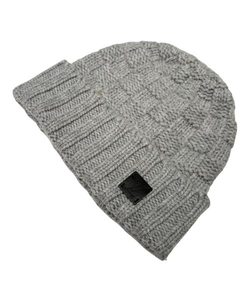 LOUIS VUITTON（ルイ ヴィトン）LOUIS VUITTON (ルイ ヴィトン) ダミエ ボネ・ヘルシンキ/カシミヤニットキャップ グレーの古着・服飾アイテム