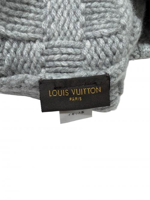 LOUIS VUITTON（ルイ ヴィトン）LOUIS VUITTON (ルイ ヴィトン) ダミエ ボネ・ヘルシンキ/カシミヤニットキャップ グレーの古着・服飾アイテム