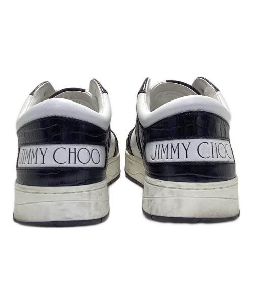 JIMMY CHOO（ジミーチュウ）JIMMY CHOO (ジミーチュウ) HAWAIIクロコ型押しローカットスニーカー ホワイト サイズ:42の古着・服飾アイテム