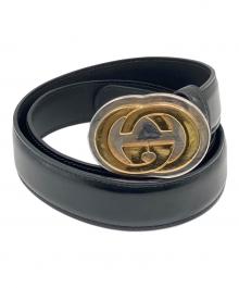 GUCCI（グッチ）の古着「インターロッキングG レザーベルト」