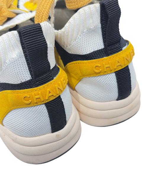 CHANEL（シャネル）CHANEL (シャネル) ソックススニーカー イエロー サイズ:38の古着・服飾アイテム