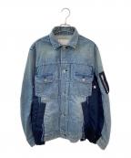 sacaiサカイ）の古着「Denim×MA-1 Jacket」｜インディゴ