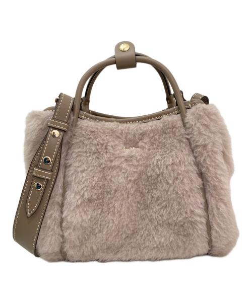 MaxMara（マックスマーラ）MaxMara (マックスマーラ) Tマリン テディベア スモールバッグ グレージュの古着・服飾アイテム
