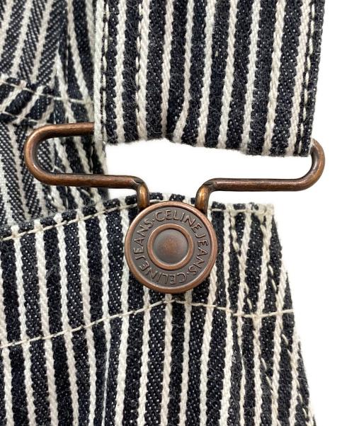 CELINE（セリーヌ）CELINE (セリーヌ) ヒッコリーオールインワン ブラック サイズ:27の古着・服飾アイテム