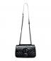 GUCCI (グッチ) GGマーモントシェブロン キルティングレザー ショルダーバッグ ブラック サイズ:ミニ 未使用品：220000円