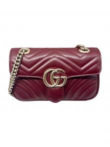 GUCCI（グッチ）の古着「GGマーモント スモールショルダーバッグ」｜バーガンディー