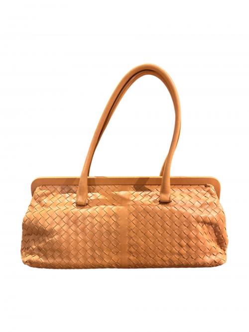 BOTTEGA VENETA（ボッテガベネタ）BOTTEGA VENETA (ボッテガベネタ) イントレチャート トートバッグ 131670 ベージュ サイズ:-の古着・服飾アイテム
