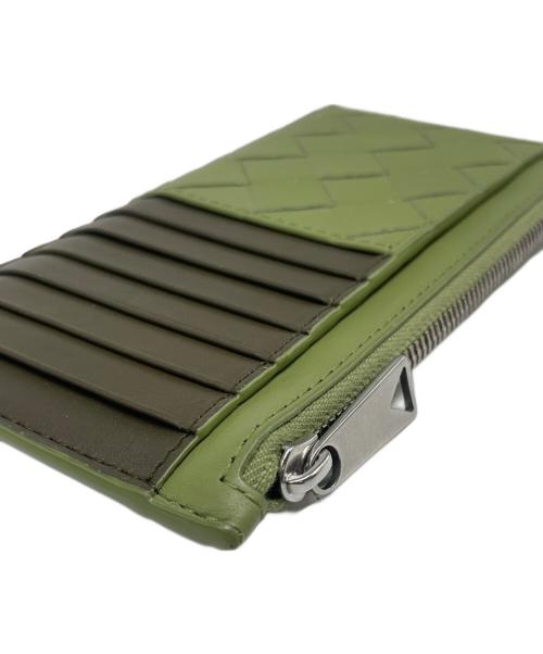 BOTTEGA VENETA（ボッテガベネタ）BOTTEGA VENETA (ボッテガベネタ) 小銭入れカードケース/Intrecciato Long Zip Card Holder グリーンの古着・服飾アイテム