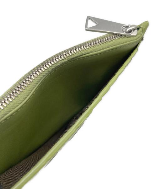 BOTTEGA VENETA（ボッテガベネタ）BOTTEGA VENETA (ボッテガベネタ) 小銭入れカードケース/Intrecciato Long Zip Card Holder グリーンの古着・服飾アイテム