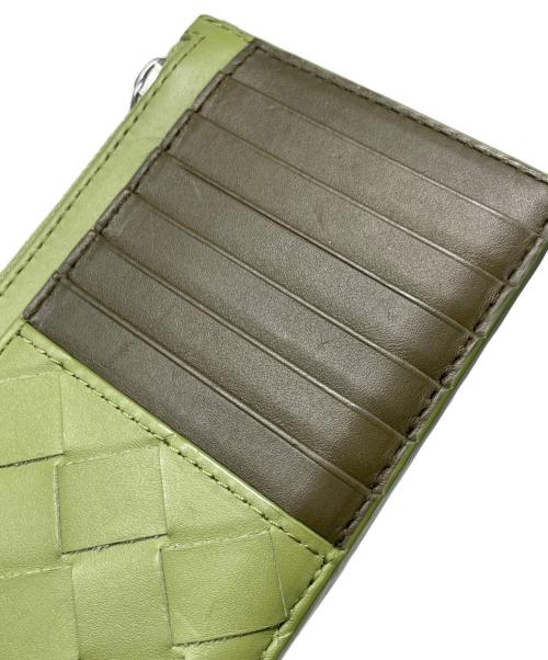 BOTTEGA VENETA（ボッテガベネタ）BOTTEGA VENETA (ボッテガベネタ) 小銭入れカードケース/Intrecciato Long Zip Card Holder グリーンの古着・服飾アイテム