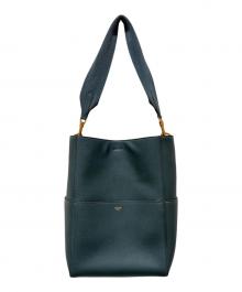 CELINE（セリーヌ）の古着「サングル バケット ショルダーバッグ ミディアム」｜グリーン