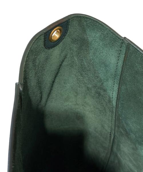 CELINE（セリーヌ）CELINE (セリーヌ) サングル バケット ショルダーバッグ ミディアム グリーン サイズ:ミディアムの古着・服飾アイテム