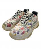BALENCIAGA×GUCCIバレンシアガ×グッチ）の古着「The Hacker Project Triple S Floral Print Sneakers/ザ・ハッカープロジェクト トリプル S フローラプリント/681068」｜ホワイト
