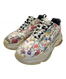 BALENCIAGA×GUCCI（バレンシアガ×グッチ）の古着「The Hacker Project Triple S Floral Print Sneakers/ザ・ハッカープロジェクト トリプル S フローラプリント/681068」｜ホワイト