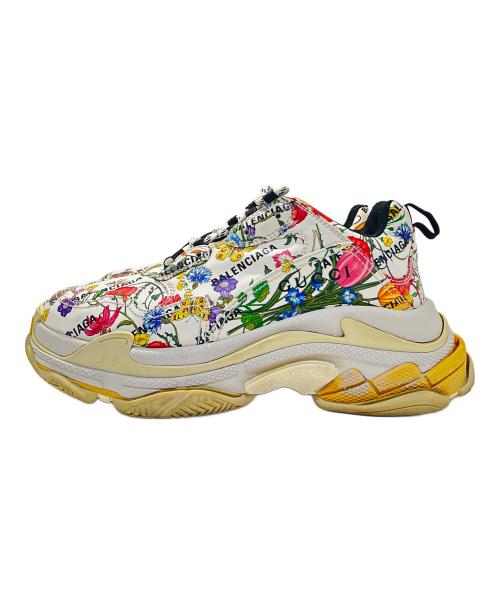 BALENCIAGA（バレンシアガ）BALENCIAGA GUCCI The Hacker Project Triple S Floral Print Sneakers/ザ・ハッカープロジェクト トリプル S フローラプリント/681068 ホワイト サイズ:USA10の古着・服飾アイテム