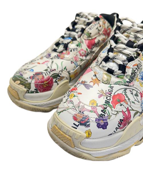 BALENCIAGA（バレンシアガ）BALENCIAGA GUCCI The Hacker Project Triple S Floral Print Sneakers/ザ・ハッカープロジェクト トリプル S フローラプリント/681068 ホワイト サイズ:USA10の古着・服飾アイテム