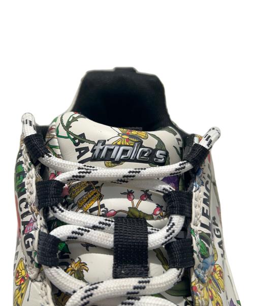 BALENCIAGA（バレンシアガ）BALENCIAGA GUCCI The Hacker Project Triple S Floral Print Sneakers/ザ・ハッカープロジェクト トリプル S フローラプリント/681068 ホワイト サイズ:USA10の古着・服飾アイテム