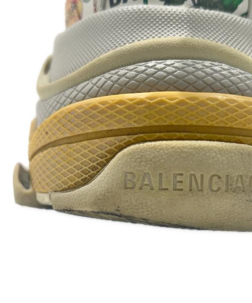 BALENCIAGA（バレンシアガ）BALENCIAGA GUCCI The Hacker Project Triple S Floral Print Sneakers/ザ・ハッカープロジェクト トリプル S フローラプリント/681068 ホワイト サイズ:USA10の古着・服飾アイテム